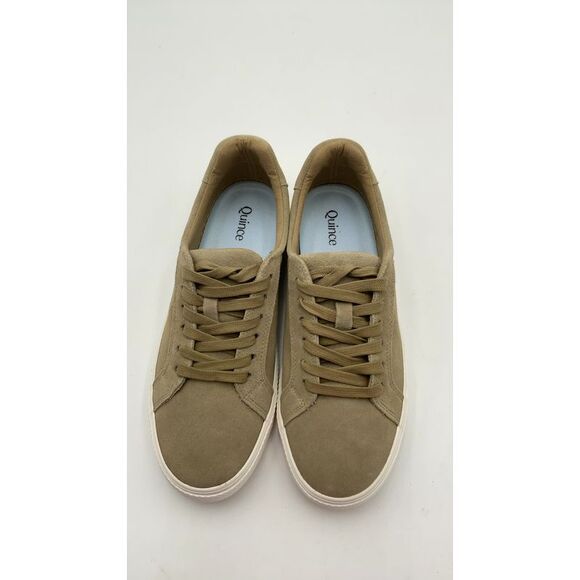 Quince Italian Suede Everyday Sneaker Toffee Shoes 9 - Picture 2 of 2
